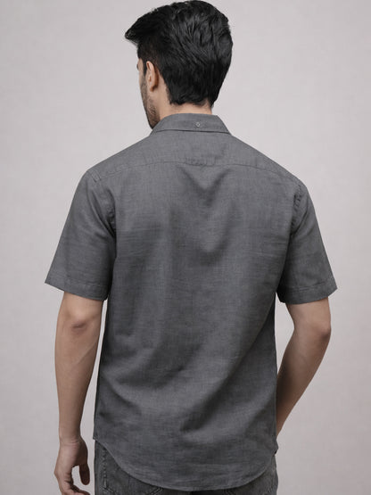 Urban Graphite Linen Shirt