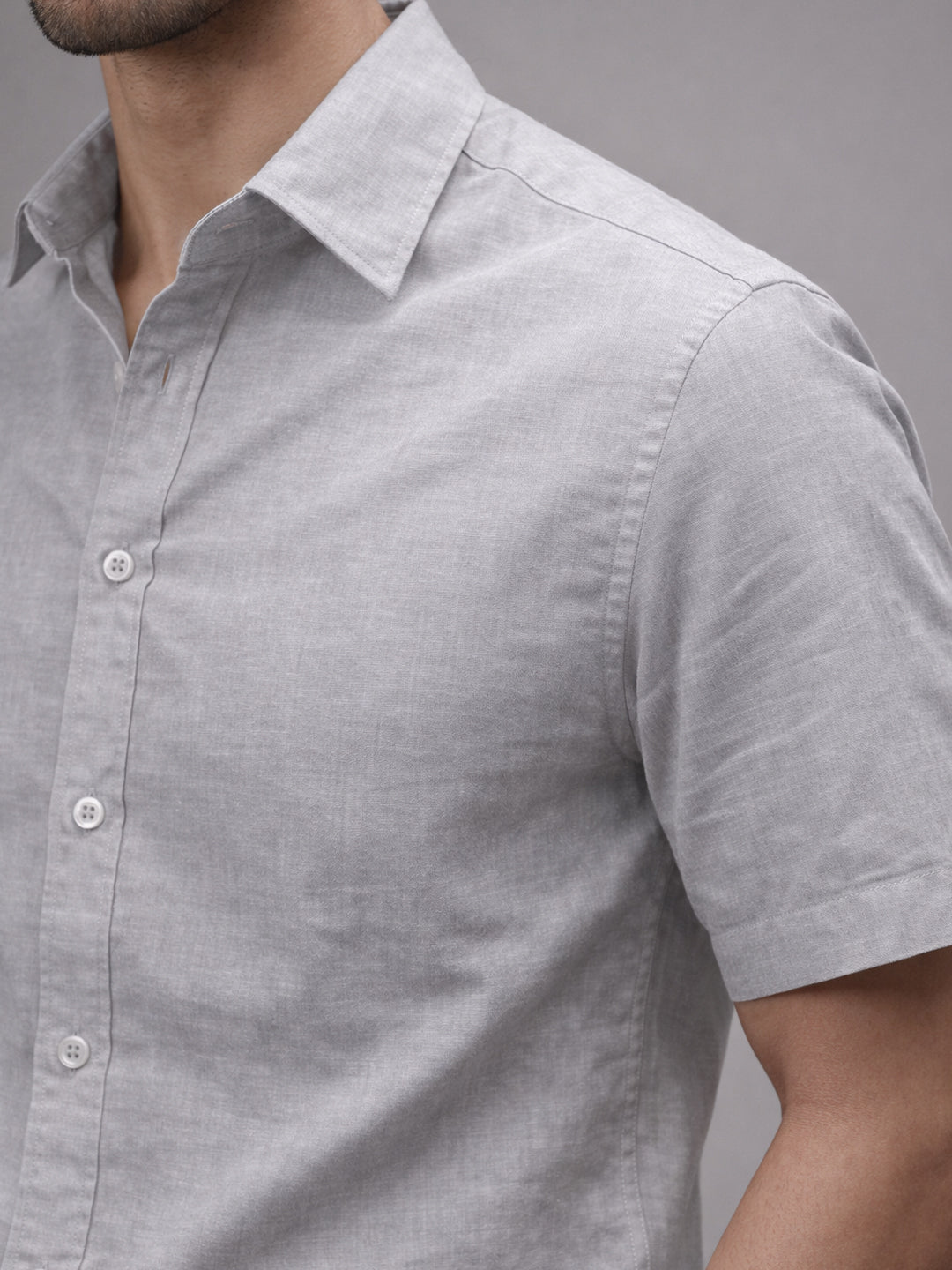 Stone Grey Linen Shirt