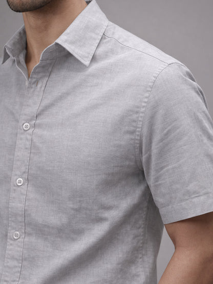 Stone Grey Linen Shirt