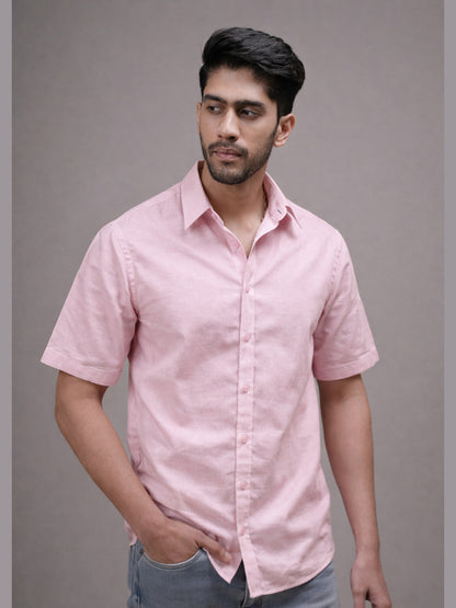 Blush Pink Linen Shirt