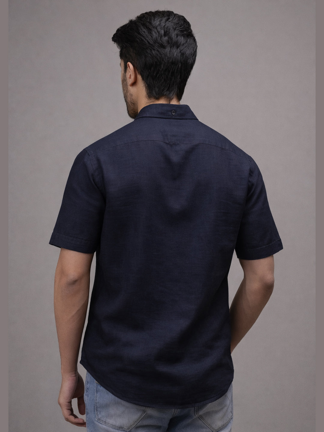 Midnight Navy Linen Shirt
