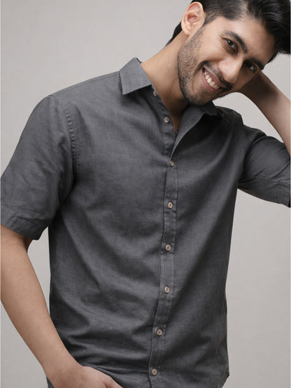 Urban Graphite Linen Shirt