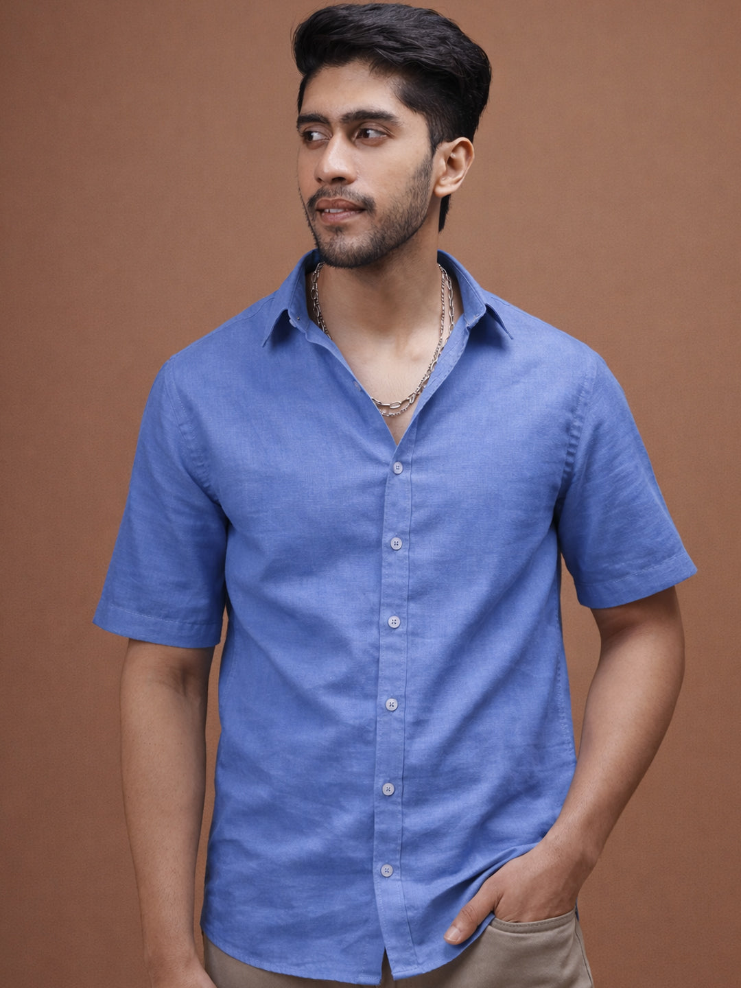 Coastal Denim Linen Shirt