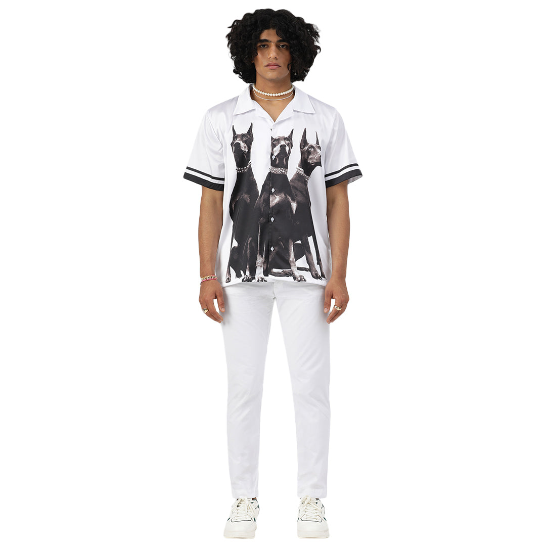 DAPPER DOODLES – Premium Soft Satin Party Shirt