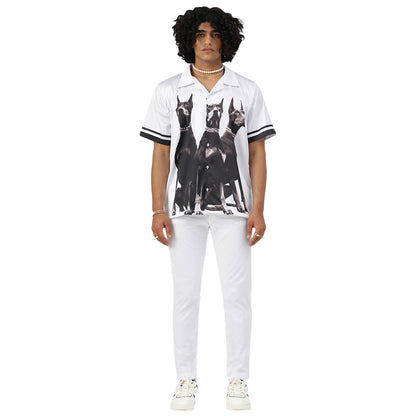 DAPPER DOODLES – Premium Soft Satin Party Shirt