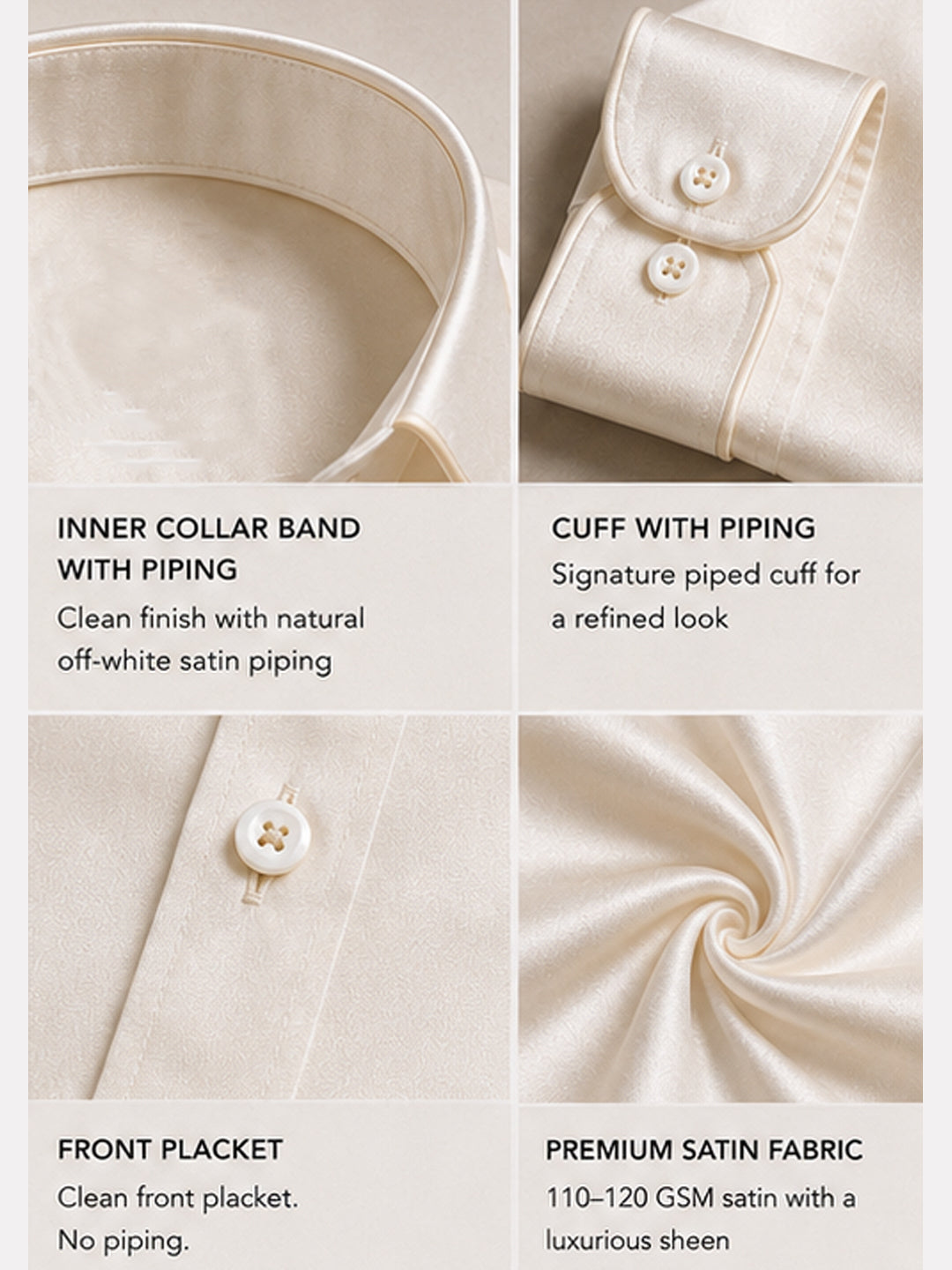 Fog Piping Premium Soft Satin Party Shirt