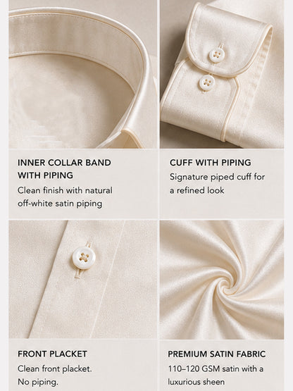 Fog Piping Premium Soft Satin Party Shirt