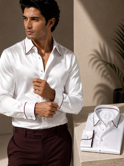 Windsor Piping Premium Soft Satin Party Shirt