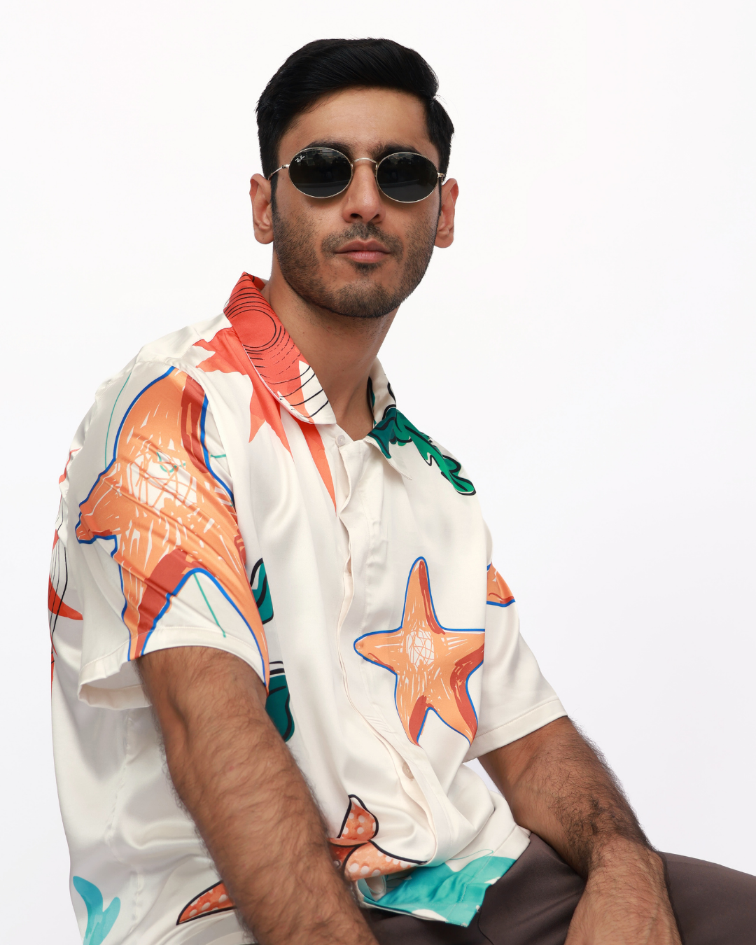 Starfish Symphony – Premium Soft Satin Shirt