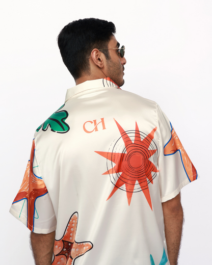 Starfish Symphony – Premium Soft Satin Shirt