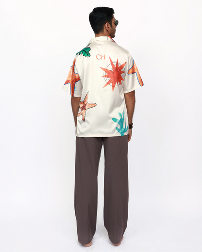 Starfish Symphony – Premium Soft Satin Shirt
