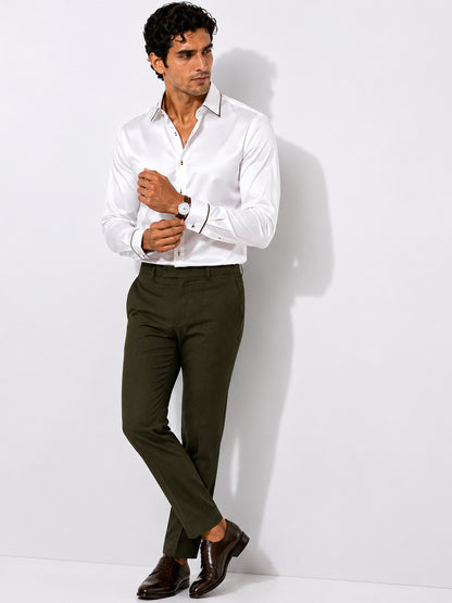 Truffle Piping Premium Soft Satin Party Shirt