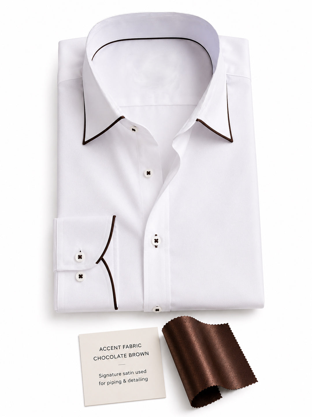 Truffle Piping Premium Soft Satin Party Shirt