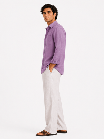 Provence Dusk Linen Shirt