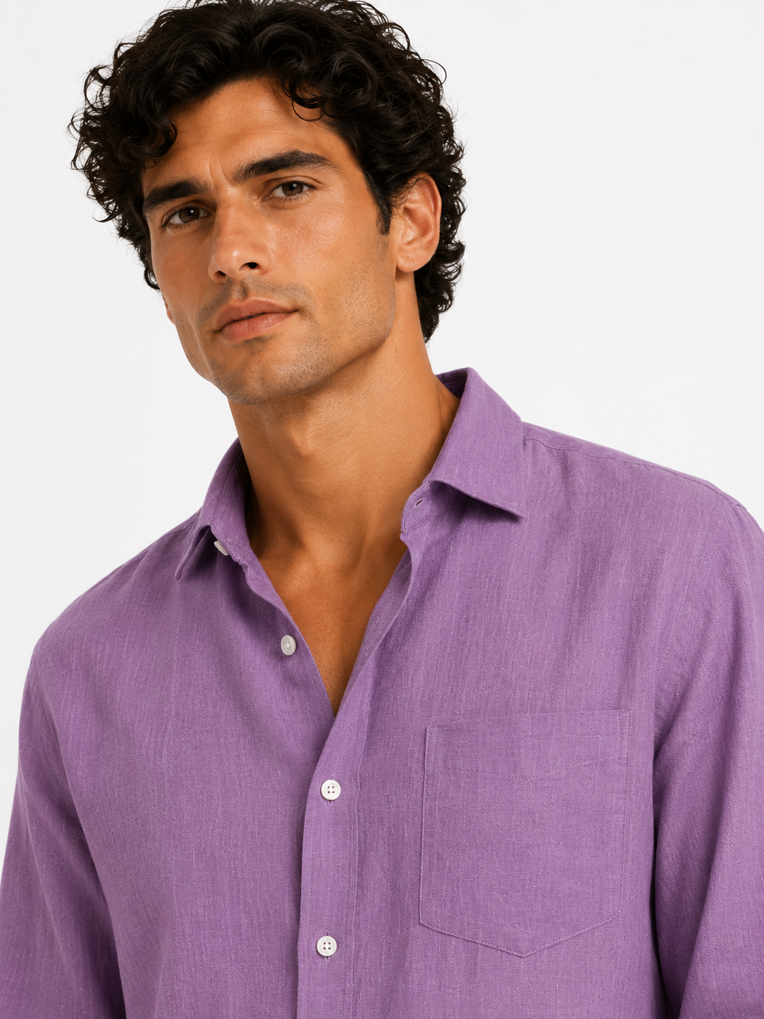 Provence Dusk Linen Shirt