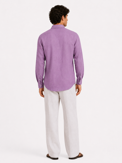 Provence Dusk Linen Shirt