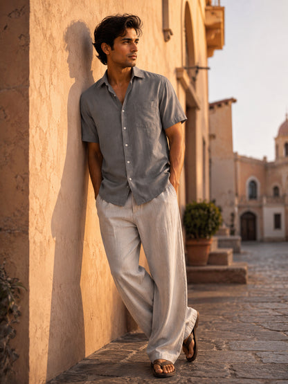 Riviera Smoke Linen shirt