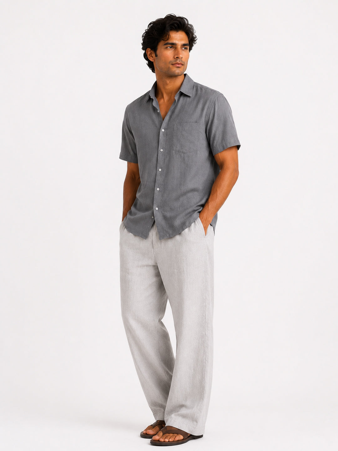 Riviera Smoke Linen shirt