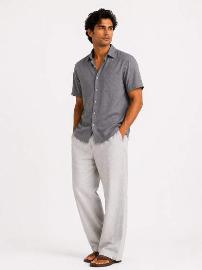 Riviera Smoke Linen shirt