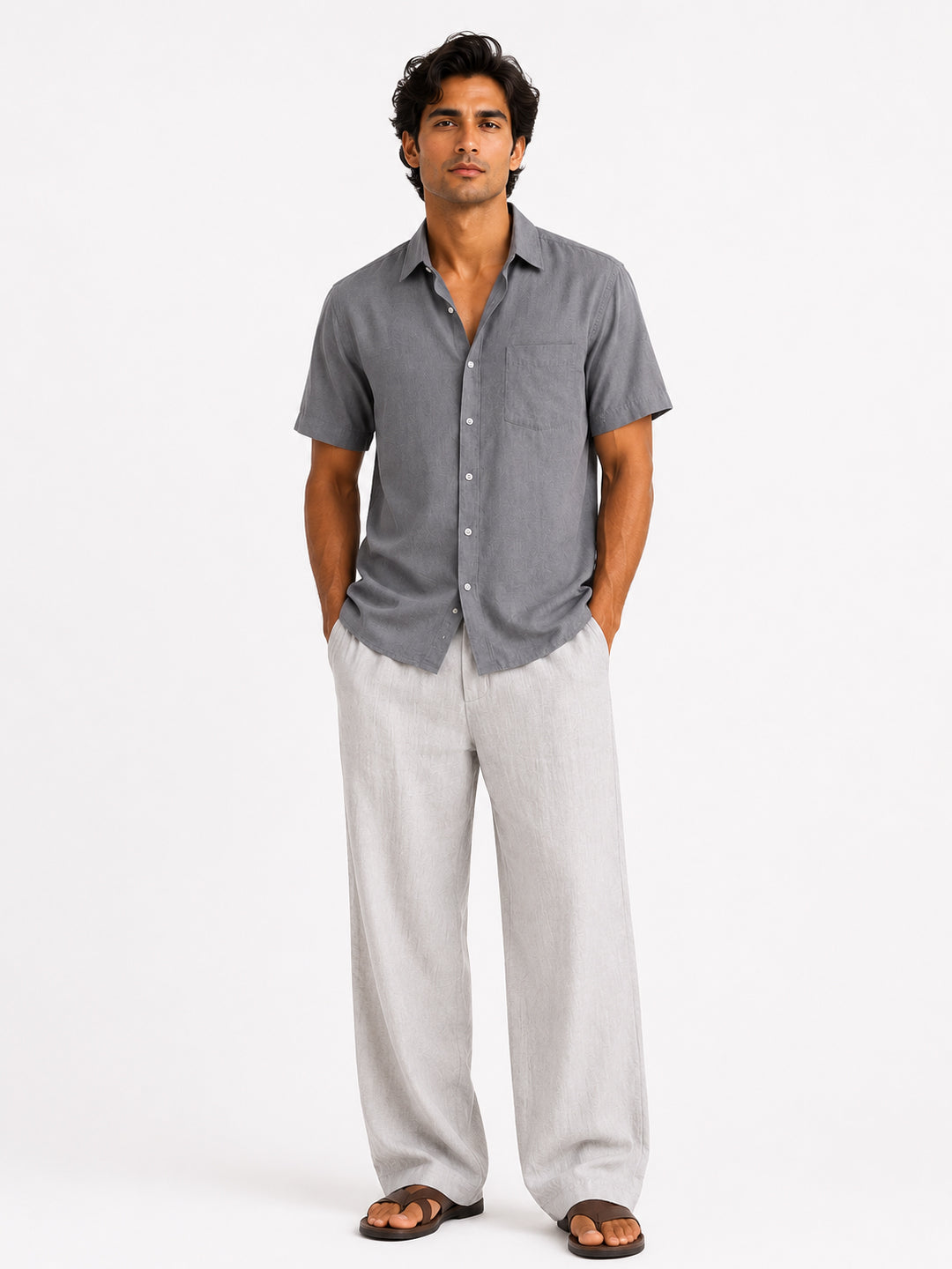 Riviera Smoke Linen shirt