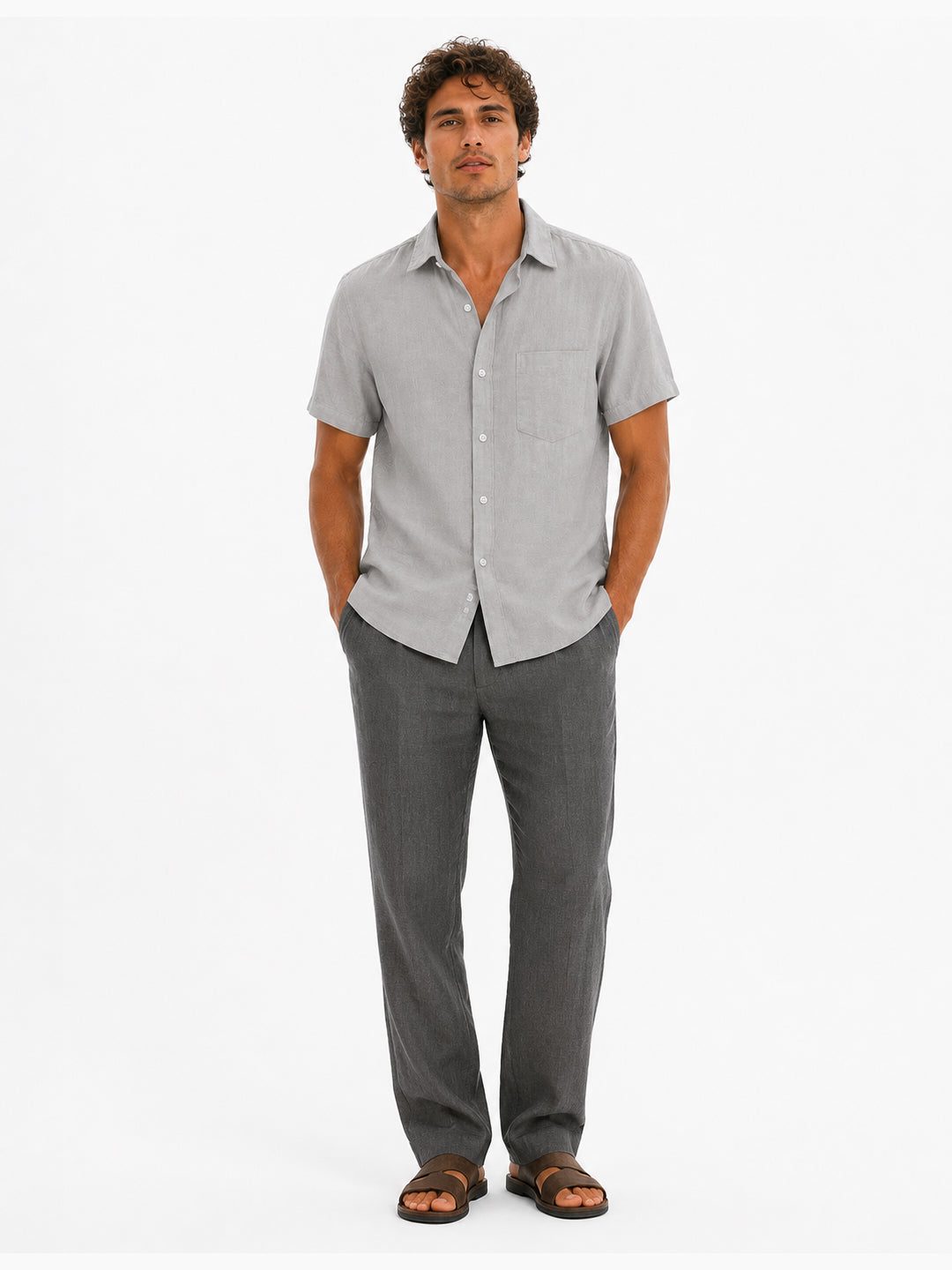 Porto Fino Mist Linen shirt