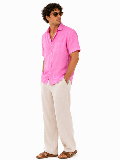 Pink Horizon Linen Shirt