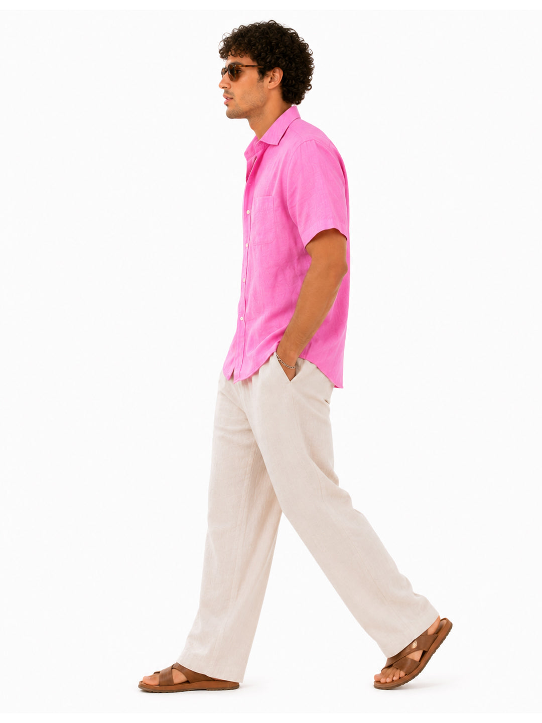 Pink Horizon Linen Shirt