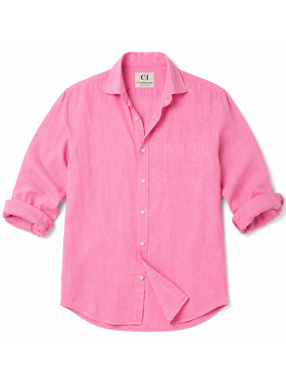 Pink Horizon Linen Shirt