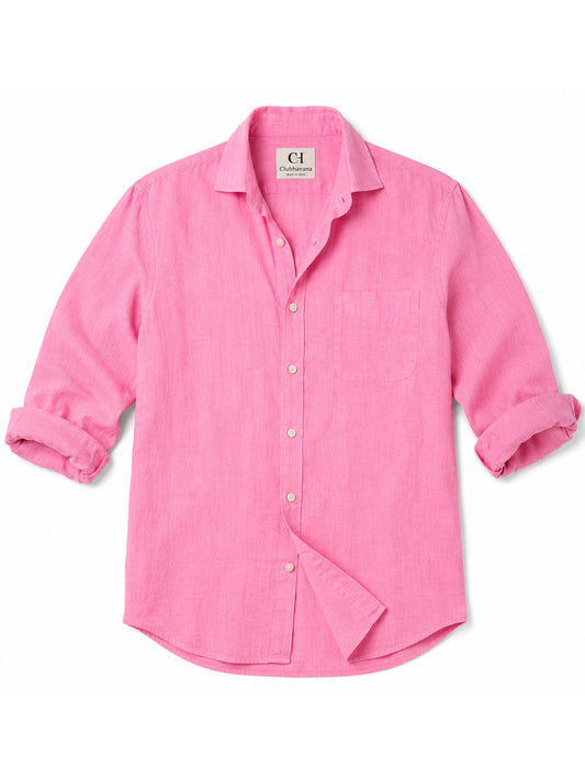Pink Horizon Linen Shirt