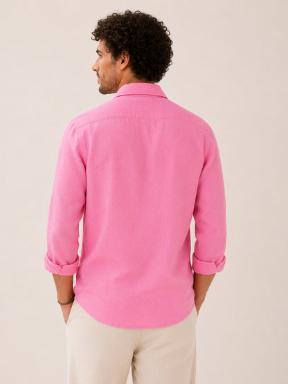 Pink Horizon Linen Shirt