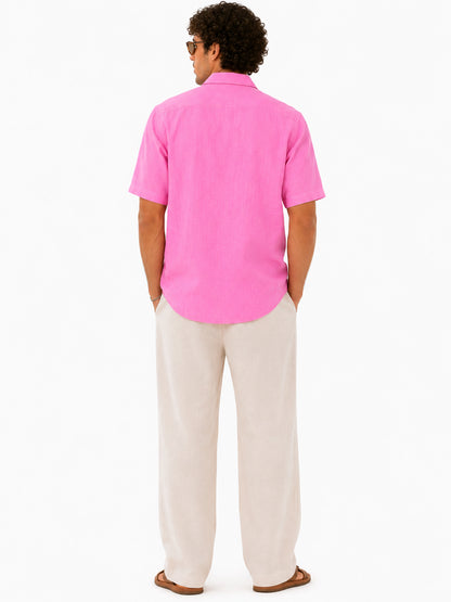Pink Horizon Linen Shirt