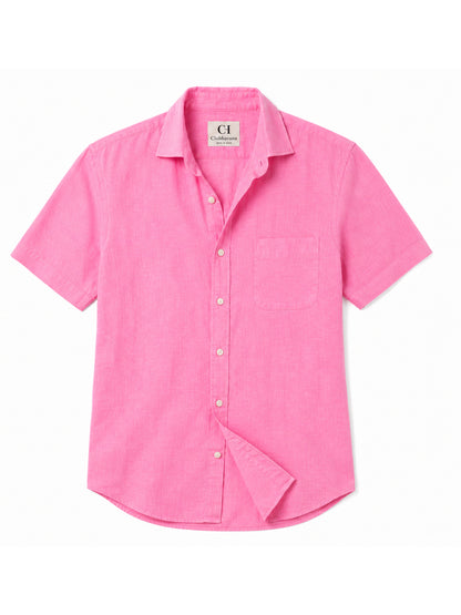 Pink Horizon Linen Shirt