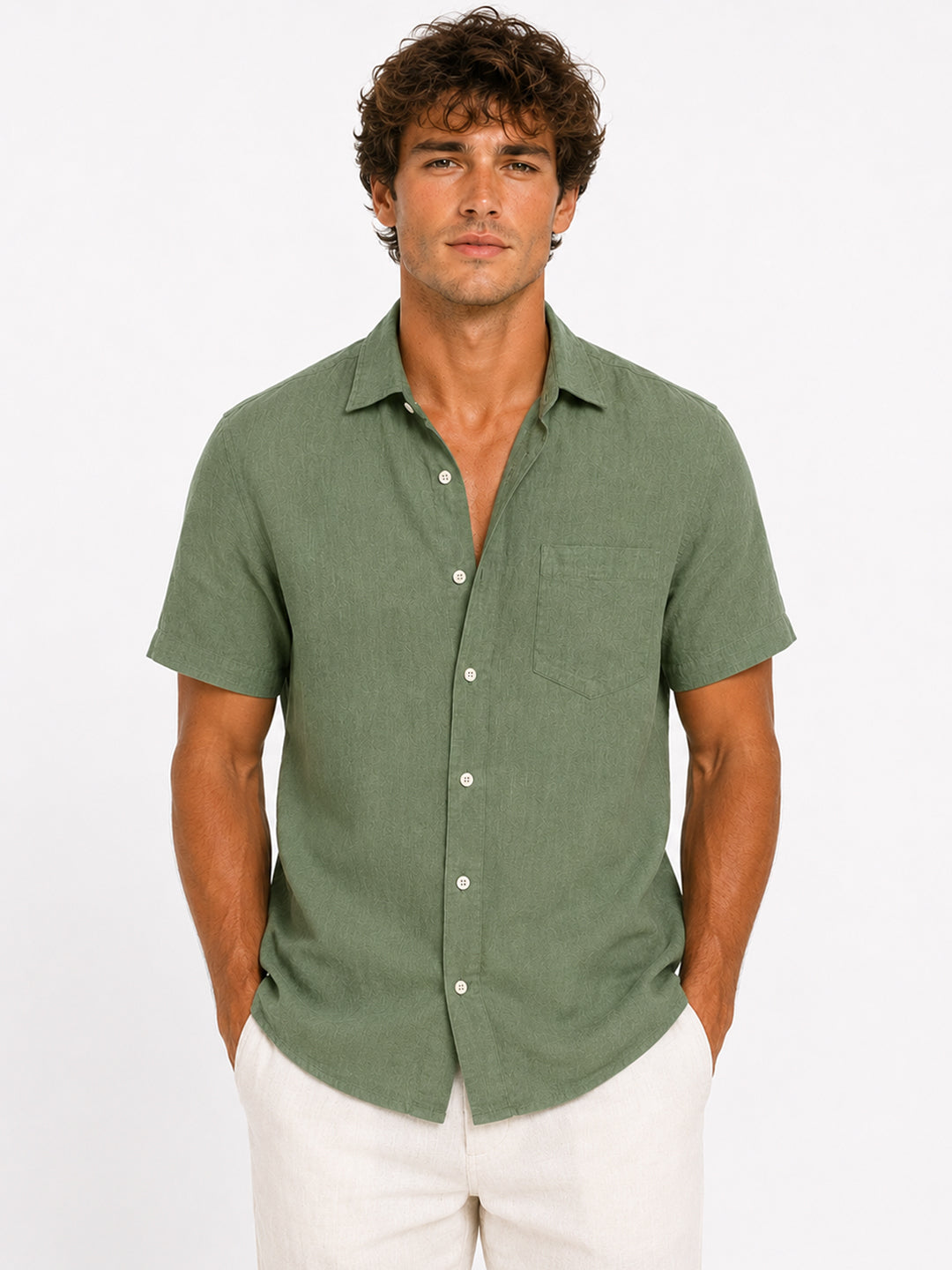 Provence Sage Linen shirt