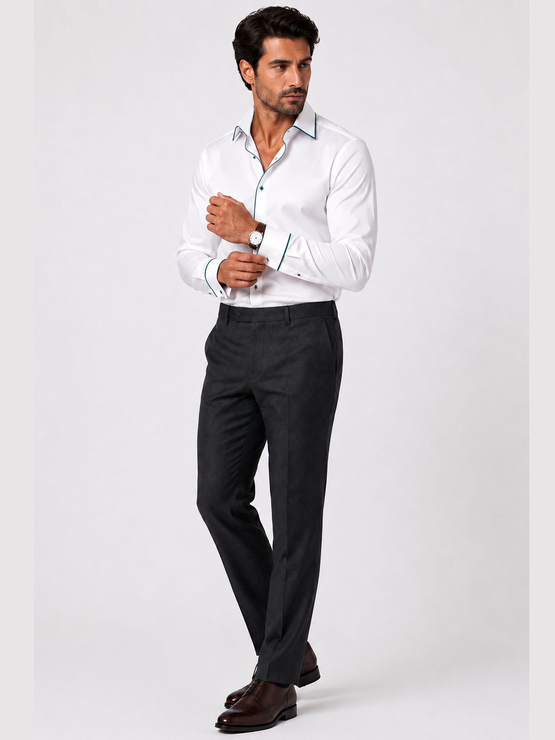 Reflecting Pond Piping Premium Soft Satin Party Shirt