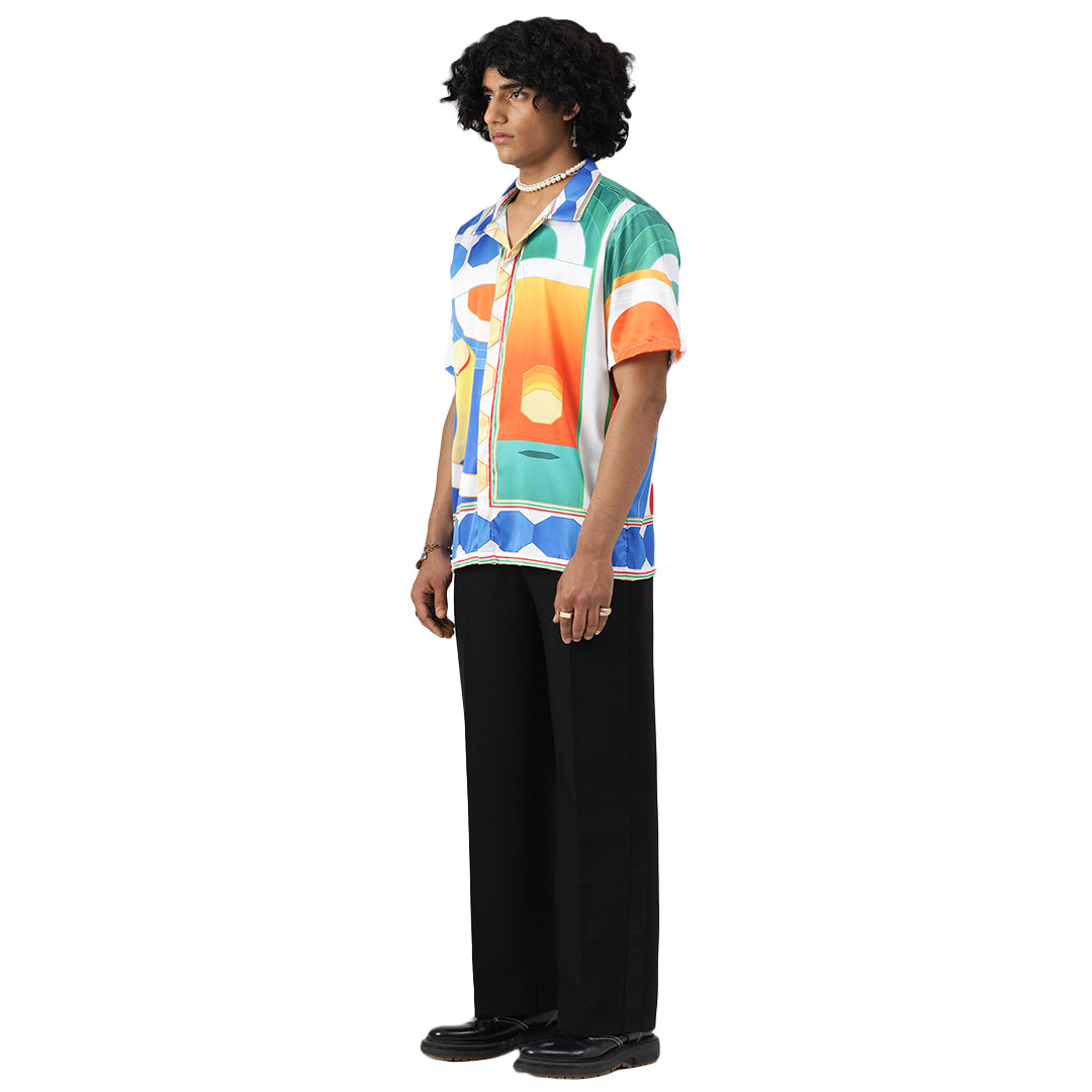 Vibrant Visions - Premium Soft Satin Shirt